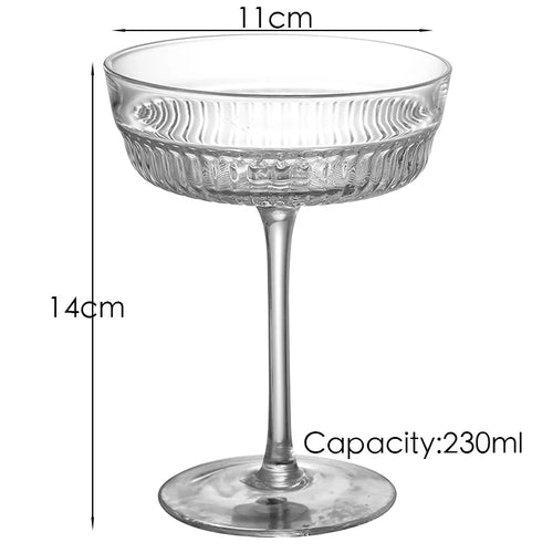 lot 2 coupes champagne elysia verre relief rétro