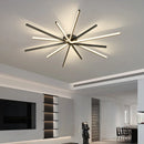 plafonnier led design moderne en laiton doré température gradable