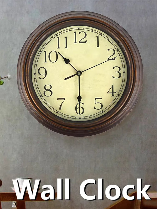 horloge murale rétro silencieuse pour décoration intérieure élégante