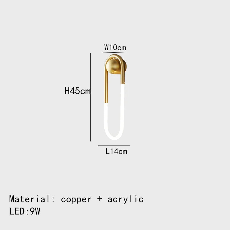 Minimalist ellipse wall light with three light colours
