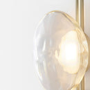 applique murale nordique en verre transparent avec lampe en métal