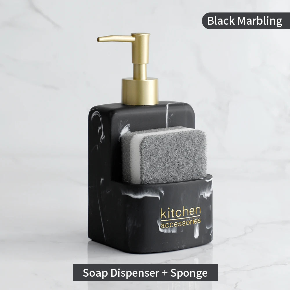 distributeur de savon liquide avec rangement pour accessoires de cuisine - vue 12 sur 14