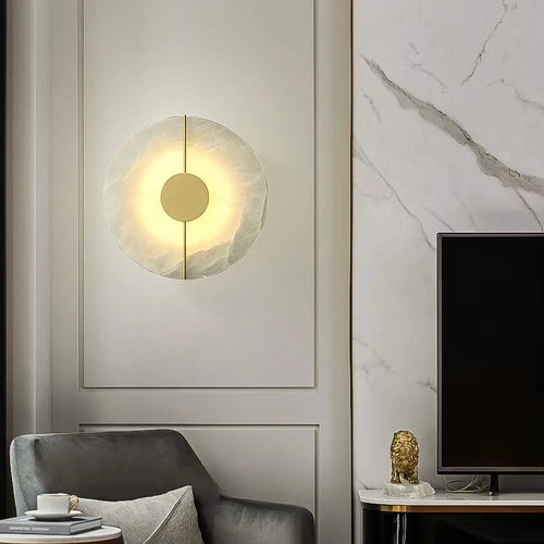 applique murale simple en marbre naturel pour éclairage intérieur