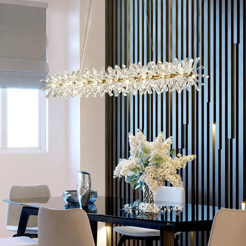 lustre en cristal moderne pour un éclairage intérieur élégant