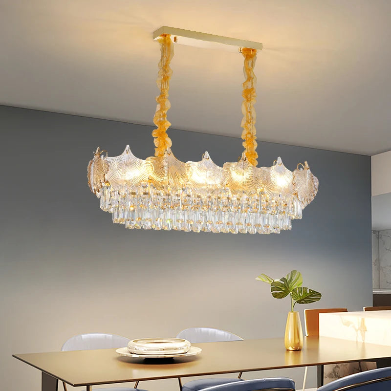 lustre en verre cristal design moderne pour intérieur élégant - vue 6 sur 14