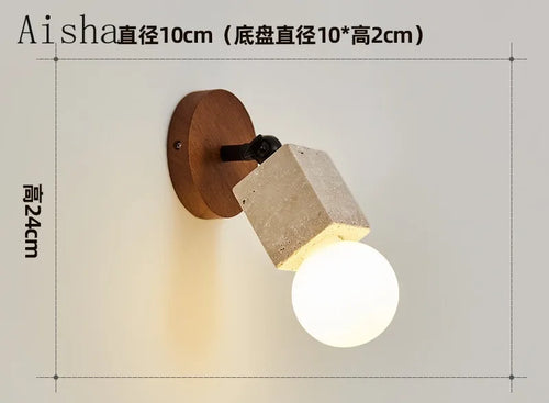 Stone wall light for modern minimalist decor - vue 7 sur 8