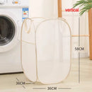 Foldable Mesh Storage Basket for Home and Bathroom,Shower Laundry Bag,Dirty Clothes Bag,Portable Business Travel,No Partition
