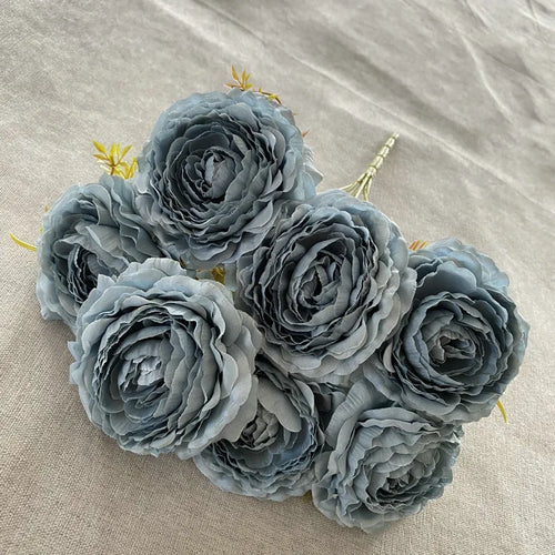 bouquet de pivoines artificielles en soie pour décoration florale - vue 12 sur 17