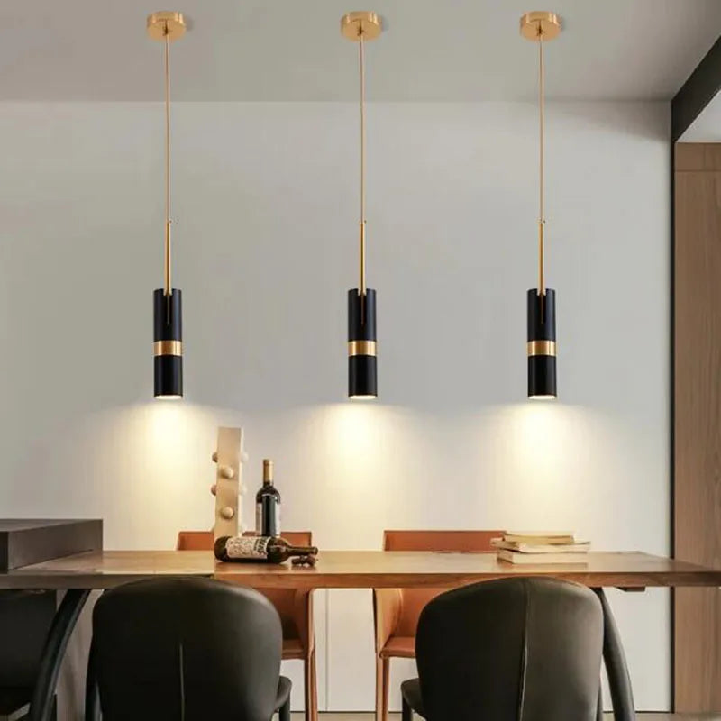 suspension nordique luxe moderne cylindrique design - vue 4 sur 8