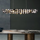 lustre de luxe post-moderne en acier inoxydable pour restaurant