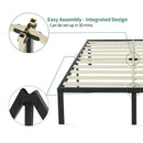 Bed Frame 16 Inch, Heavy Duty Bed Frame with Wooden Slats, 16 Inch Mattress Foundation/No Box Spring Needed