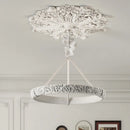 Aipaite Modern Faux Sculpture Round Chandelier is an indoor light fixture for living room, study and bedroom
