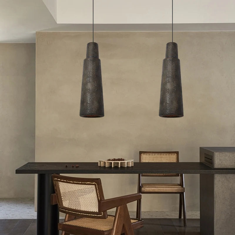lustre led wabi sabi nordique pour restaurant et bar - vue 2 sur 9