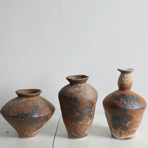 Retro And Nostalgic Handmade Ceramic Vases, Homestay Hotels, Zen Inspired Flower Arrangements, New Chinese Style Decorations - vue 3 sur 6