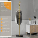 Floor To Floor Bedroom Light Luxury Rock Plate Base Metal Hanger, Marble Scarf and Bag Rack for Entering The Home Coat Rack