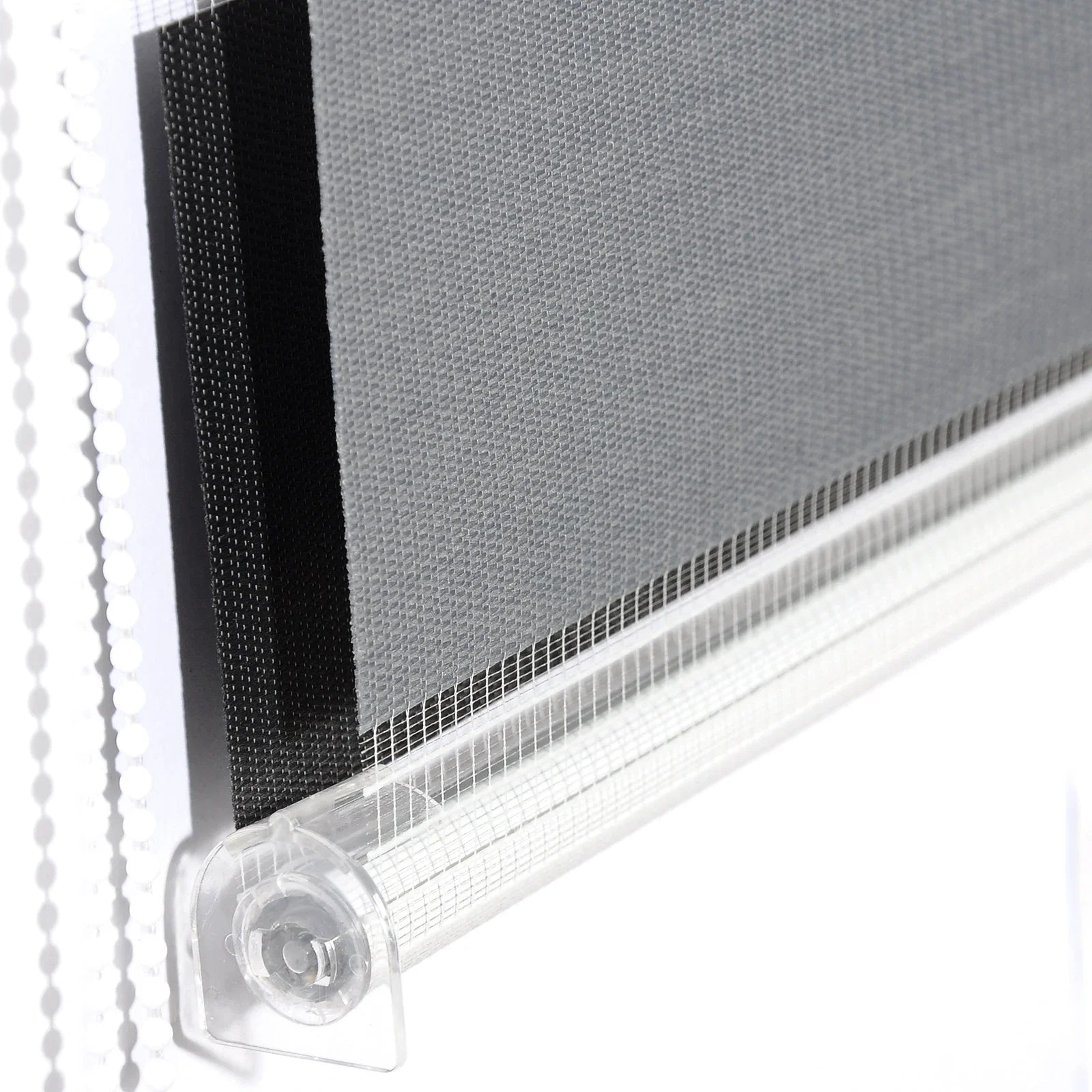 Store enrouleur double persienne tissu pour chambre salon - vue 5 sur 7
