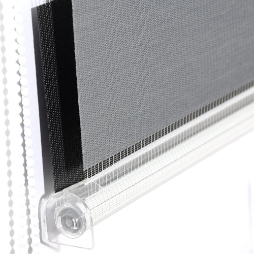 Store enrouleur double persienne tissu pour chambre salon - vue 6 sur 7