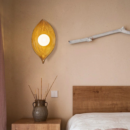 Wabi Sabi-Creative Boat LED Wall Light, Interior Resin Decorative Light, Designer, Hotel, Villa, Cafe, Aisle, G4