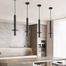 suspension led moderne lustre nordique ligne longue simple