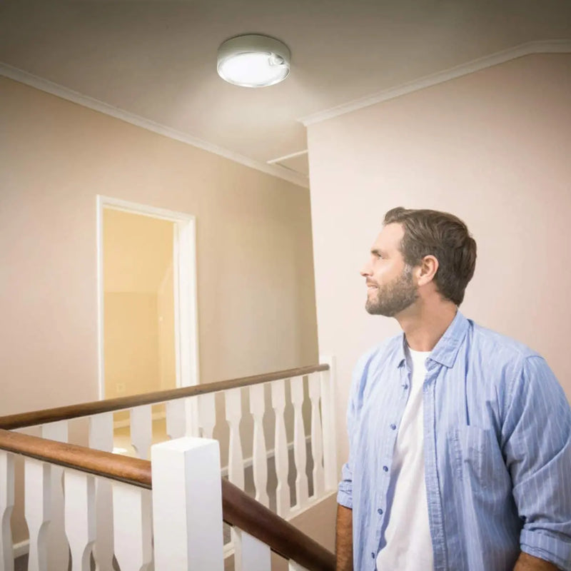 Motion Sensor Ceiling Light Battery Operated,80 LED Ultra Bright Motion Activated Indoor Light for Home Daylight