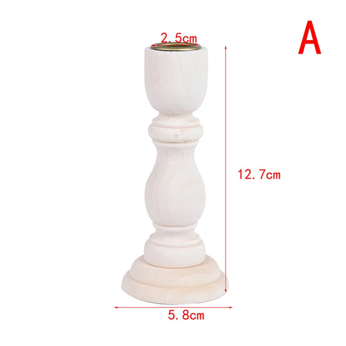 Candlesticks Holderng Decorations, Retro Wood Classic Weddi candle holders Holders home decor - vue 9 sur 11