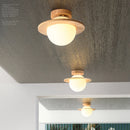 solid wood LED ceiling light modern minimalist design