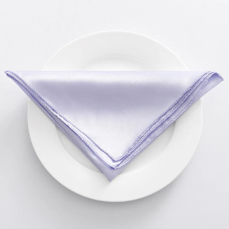 Serviette de table satin décorative pour mariage lot