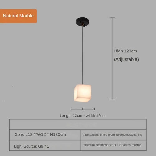 lustre en marbre espagnol style chinois minimaliste pour intérieur élégant