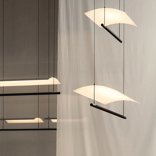 Modern forged iron pendant light minimalist nordic design - vue 4 sur 12