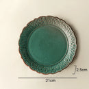 assiettes plates ceramique relief retro restaurant design