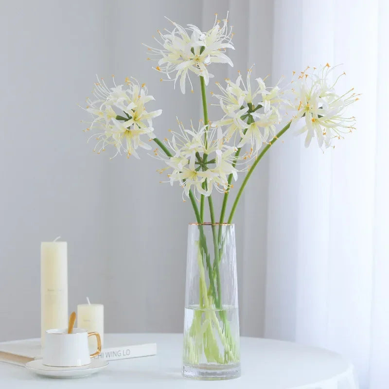 décoration en soie avec araignée lys fleurs artificielles - vue 2 sur 13