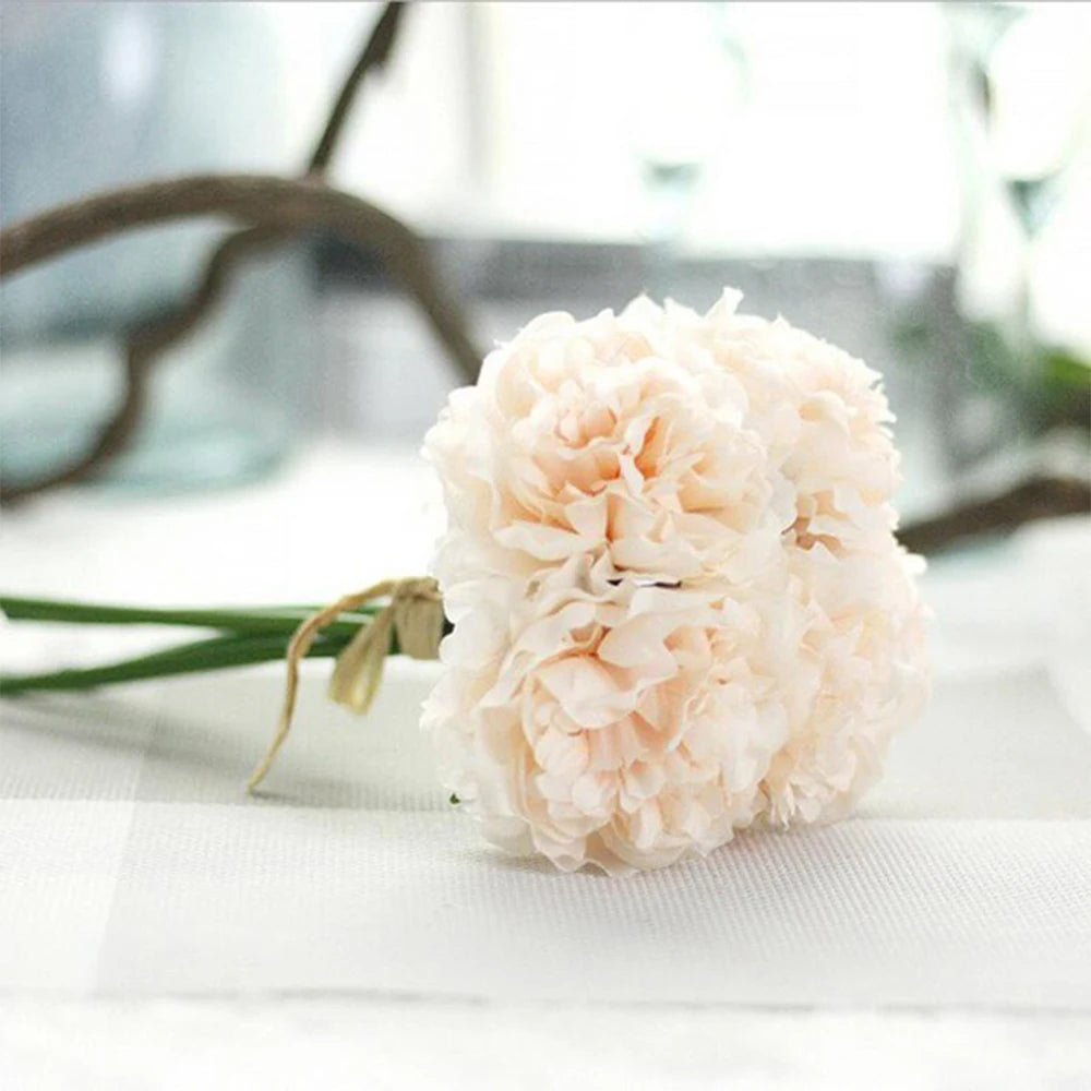 lot de 5 pivoines artificielles pour décorations élégantes et mariage - vue 8 sur 12