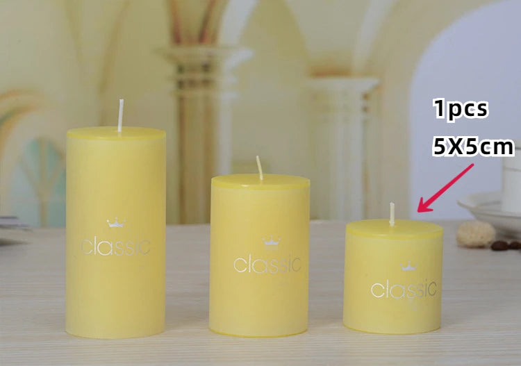 bougies piliers parfumées décoratives sans fumée en plusieurs tailles et couleurs - vue 10 sur 29