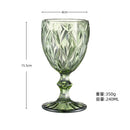 Verre a vin relief style europeen epais retro