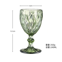 Verre a vin relief style europeen epais retro