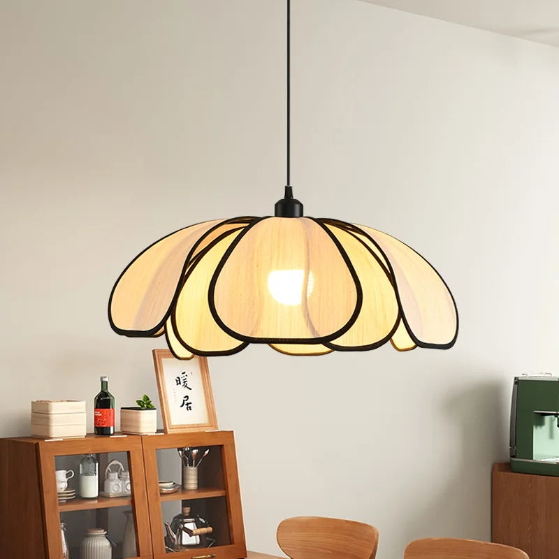 lustre abaca fait main en style rétro français led - vue 5 sur 11