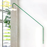 Minimalist industrial style colourful rotating LED wall light