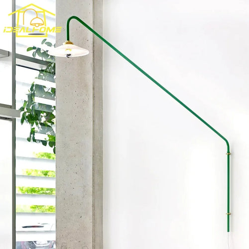 Minimalist industrial style colourful rotating LED wall light