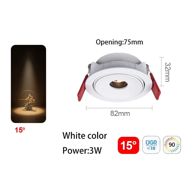 spot led ultra fin à angle de faisceau pour éclairage intérieur - vue 23 sur 24