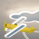 lustre d'avion dessin animé pour enfants avec télécommande