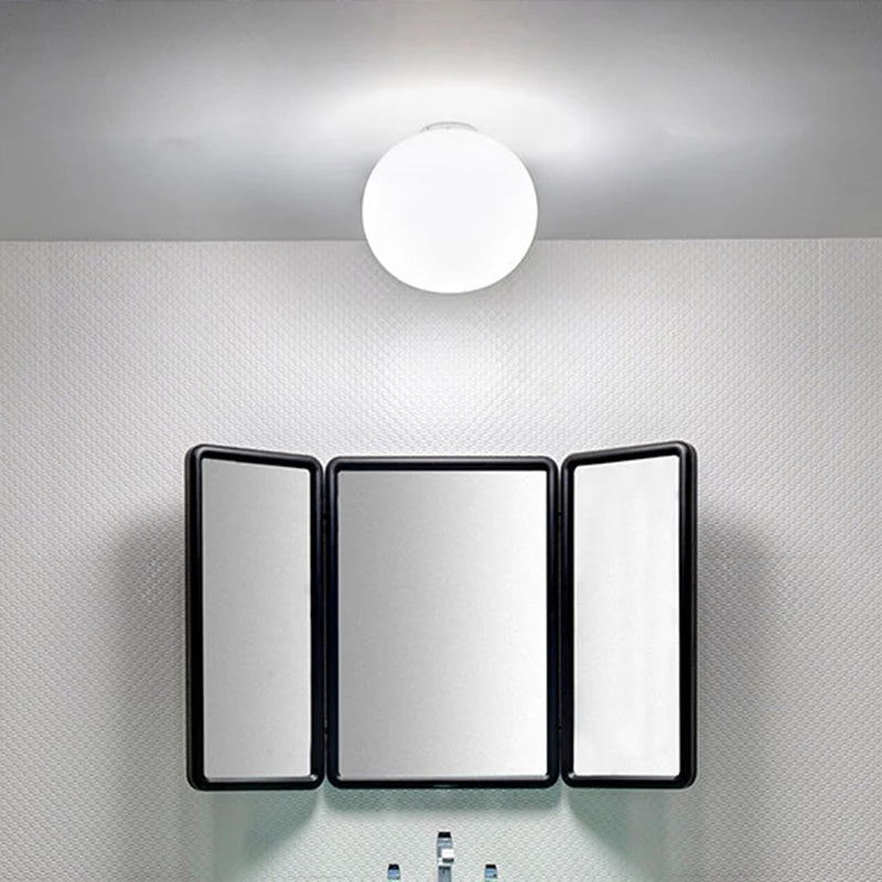 plafonnier sphérique simple applique intérieure en verre - vue 6 sur 13