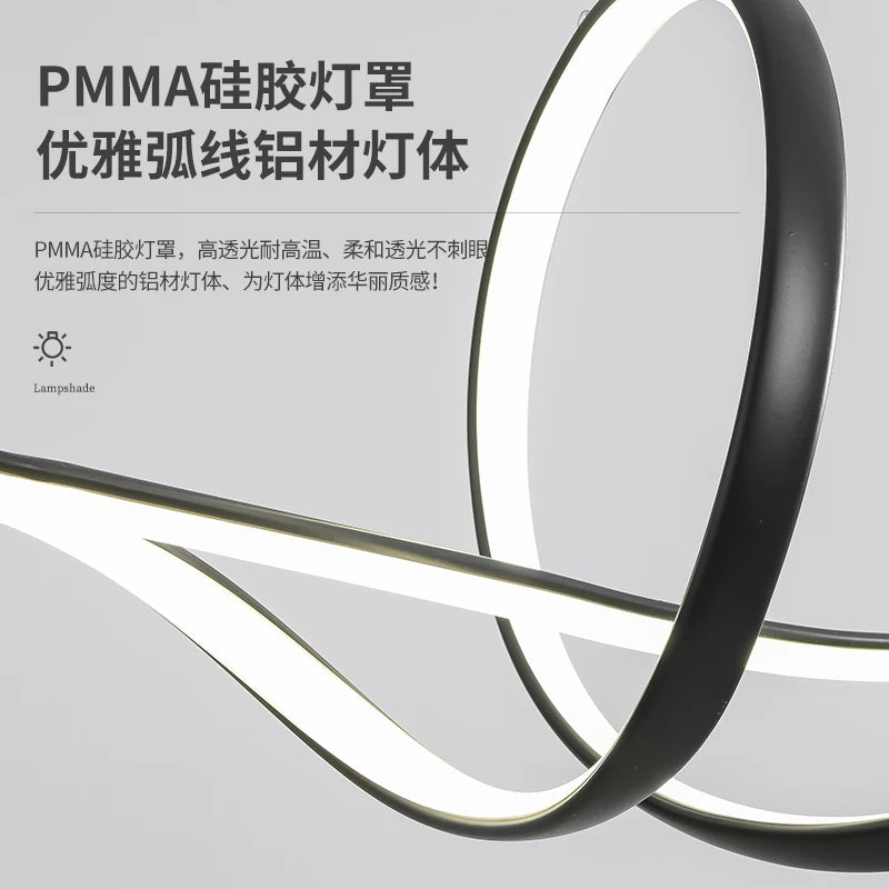 lustre minimal personnalisé nœud papillon éclairage moderne 2023 - vue 7 sur 8