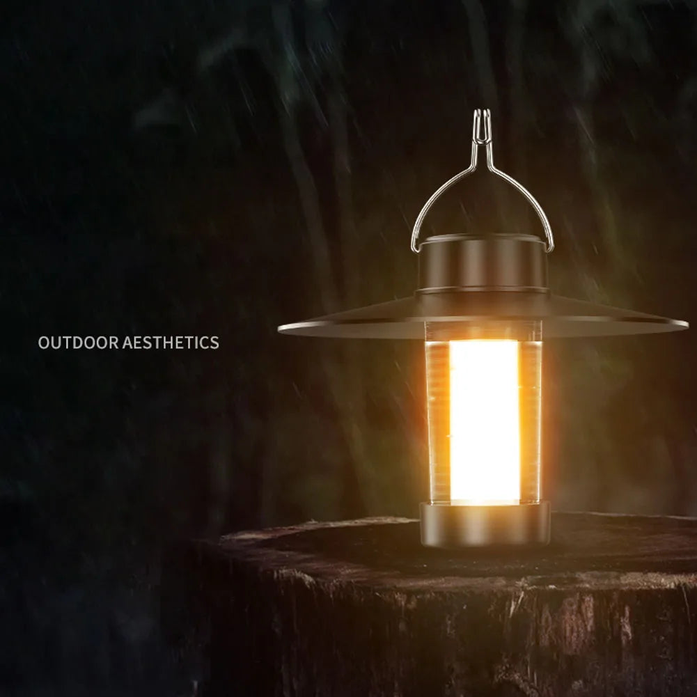 lampe de camping led d'urgence avec charge type c et intensité variable - vue 3 sur 8