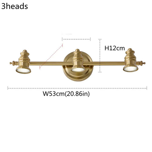 American Bronze Mirror Front Light , Bathroom Wall Lamps Mirror Light ,Powder Room Mirror Wall Lights Lighting LED Makeup Mirror - vue 17 sur 23