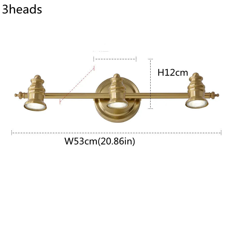 American Bronze Mirror Front Light , Bathroom Wall Lamps Mirror Light ,Powder Room Mirror Wall Lights Lighting LED Makeup Mirror - vue 16 sur 23