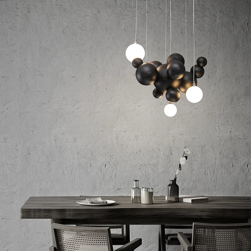 lustre minimaliste créatif pour salon de thé moderne - vue 3 sur 9