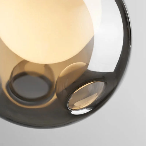 Nordic glass LED lampshade minimalist design lighting - vue 4 sur 5