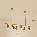 lustre led moderne en bois de noyer pour décoration maison