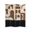 Folding and moving screen partitions into modern and minimalist living rooms, covering bedrooms