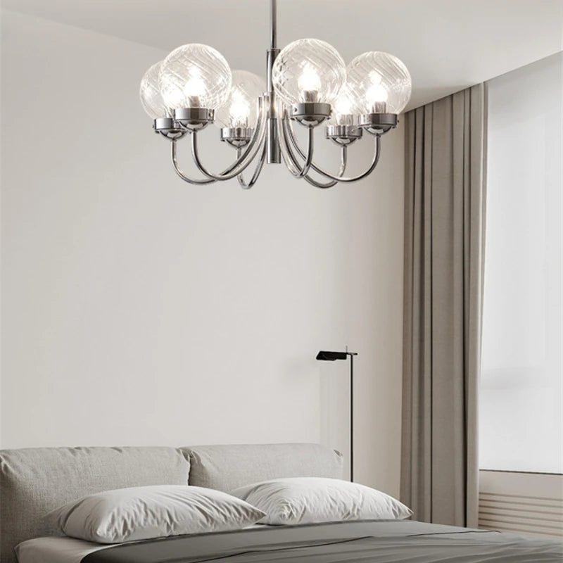 lustre en verre d'art style médiéval pour décoration intérieure moderne - vue 4 sur 8